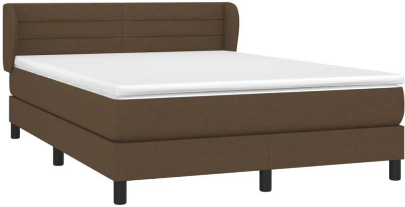 ΚΡΕΒΑΤΙ BOXSPRING ΜΕ ΣΤΡΩΜΑ ΣΚΟΥΡΟ ΚΑΦΕ 140X200 ΕΚ ΥΦΑΣΜΑΤΙΝΟ 3126328