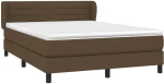 ΚΡΕΒΑΤΙ BOXSPRING ΜΕ ΣΤΡΩΜΑ ΣΚΟΥΡΟ ΚΑΦΕ 140X200 ΕΚ ΥΦΑΣΜΑΤΙΝΟ 3126328