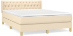 ΚΡΕΒΑΤΙ BOXSPRING ΜΕ ΣΤΡΩΜΑ ΚΡΕΜ 140X200 ΕΚ. ΥΦΑΣΜΑΤΙΝΟ 3130518