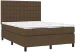 ΚΡΕΒΑΤΙ BOXSPRING ΜΕ ΣΤΡΩΜΑ ΣΚΟΥΡΟ ΚΑΦΕ 140X190 ΕΚ. ΥΦΑΣΜΑΤΙΝΟ 3142092