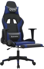 ΚΑΡΕΚΛΑ GAMING ΜΑΣΑΖ ΥΠΟΠΟΔΙΟ ΜΑΥΡΟ & ΜΠΛΕ ΑΠΟ ΣΥΝΘΕΤΙΚΟ ΔΕΡΜΑ 345457
