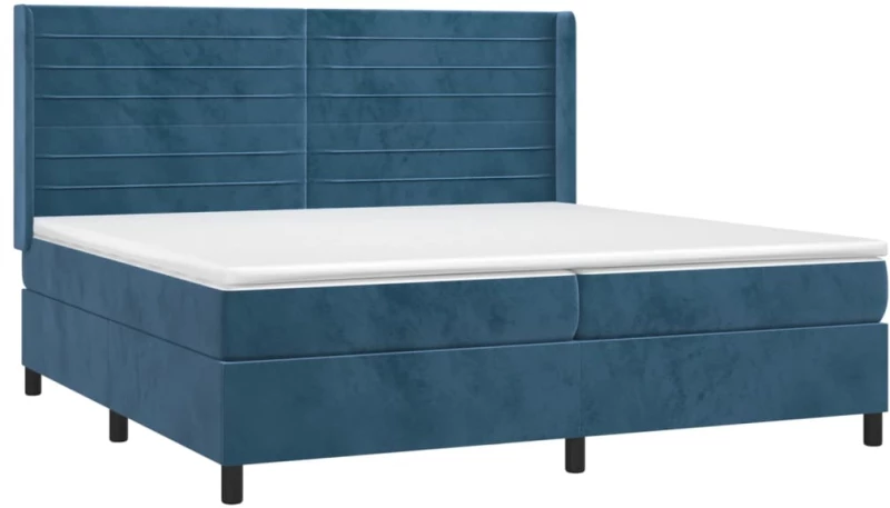ΚΡΕΒΑΤΙ BOXSPRING ΜΕ ΣΤΡΩΜΑ & LED ΣΚ. ΜΠΛΕ 200X200ΕΚ. ΒΕΛΟΥΔΙΝΟ 3139647