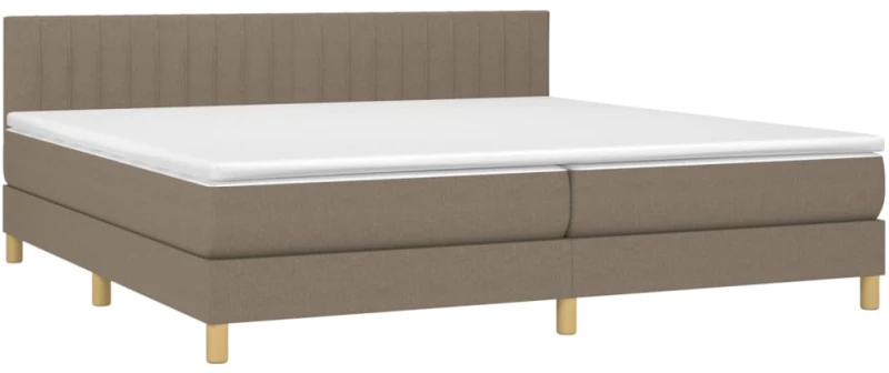 ΚΡΕΒΑΤΙ BOXSPRING ΜΕ ΣΤΡΩΜΑ TAUPE 200X200 ΕΚ. ΥΦΑΣΜΑΤΙΝΟ 3140805