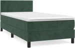 ΚΡΕΒΑΤΙ BOXSPRING ΜΕ ΣΤΡΩΜΑ ΣΚΟΥΡΟ ΠΡΑΣΙΝΟ 90X200 ΕΚ. ΒΕΛΟΥΔΙΝΟ 3141164