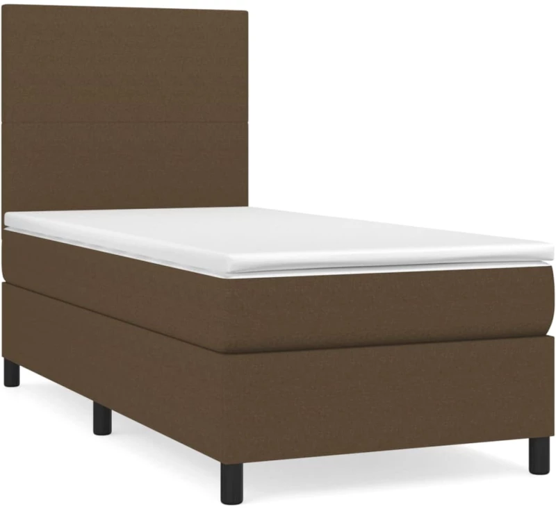 ΚΡΕΒΑΤΙ BOXSPRING ΜΕ ΣΤΡΩΜΑ ΣΚΟΥΡΟ ΚΑΦΕ 90X200 ΕΚ. ΥΦΑΣΜΑΤΙΝΟ 3141588