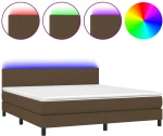 ΚΡΕΒΑΤΙ BOXSPRING ΜΕ ΣΤΡΩΜΑ & LED ΣΚ.ΚΑΦΕ 180X200ΕΚ. ΥΦΑΣΜΑΤΙΝΟ 3133016