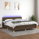 ΚΡΕΒΑΤΙ BOXSPRING ΜΕ ΣΤΡΩΜΑ & LED ΣΚ.ΚΑΦΕ 160X200 ΕΚ ΥΦΑΣΜΑΤΙΝΟ 3133808
