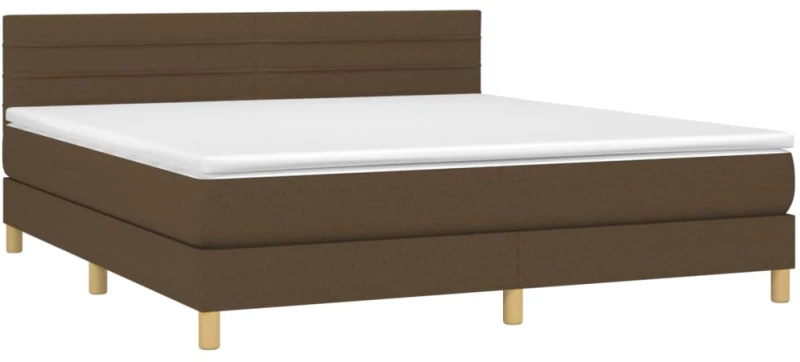 ΚΡΕΒΑΤΙ BOXSPRING ΜΕ ΣΤΡΩΜΑ & LED ΣΚ.ΚΑΦΕ 160X200 ΕΚ ΥΦΑΣΜΑΤΙΝΟ 3133808