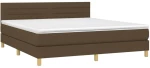 ΚΡΕΒΑΤΙ BOXSPRING ΜΕ ΣΤΡΩΜΑ & LED ΣΚ.ΚΑΦΕ 160X200 ΕΚ ΥΦΑΣΜΑΤΙΝΟ 3133808