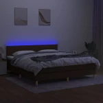 ΚΡΕΒΑΤΙ BOXSPRING ΜΕ ΣΤΡΩΜΑ & LED ΣΚ.ΚΑΦΕ 160X200 ΕΚ ΥΦΑΣΜΑΤΙΝΟ 3133808