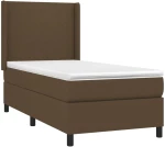 ΚΡΕΒΑΤΙ BOXSPRING ΜΕ ΣΤΡΩΜΑ & LED ΣΚ.ΚΑΦΕ 90X200 ΕΚ. ΥΦΑΣΜΑΤΙΝΟ 3138128