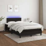 ΚΡΕΒΑΤΙ BOXSPRING ΜΕ ΣΤΡΩΜΑ & LED ΜΑΥΡΟ 120X200 ΕΚ. ΥΦΑΣΜΑΤΙΝΟ 3133303