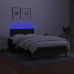 ΚΡΕΒΑΤΙ BOXSPRING ΜΕ ΣΤΡΩΜΑ & LED ΜΑΥΡΟ 120X200 ΕΚ. ΥΦΑΣΜΑΤΙΝΟ 3133303