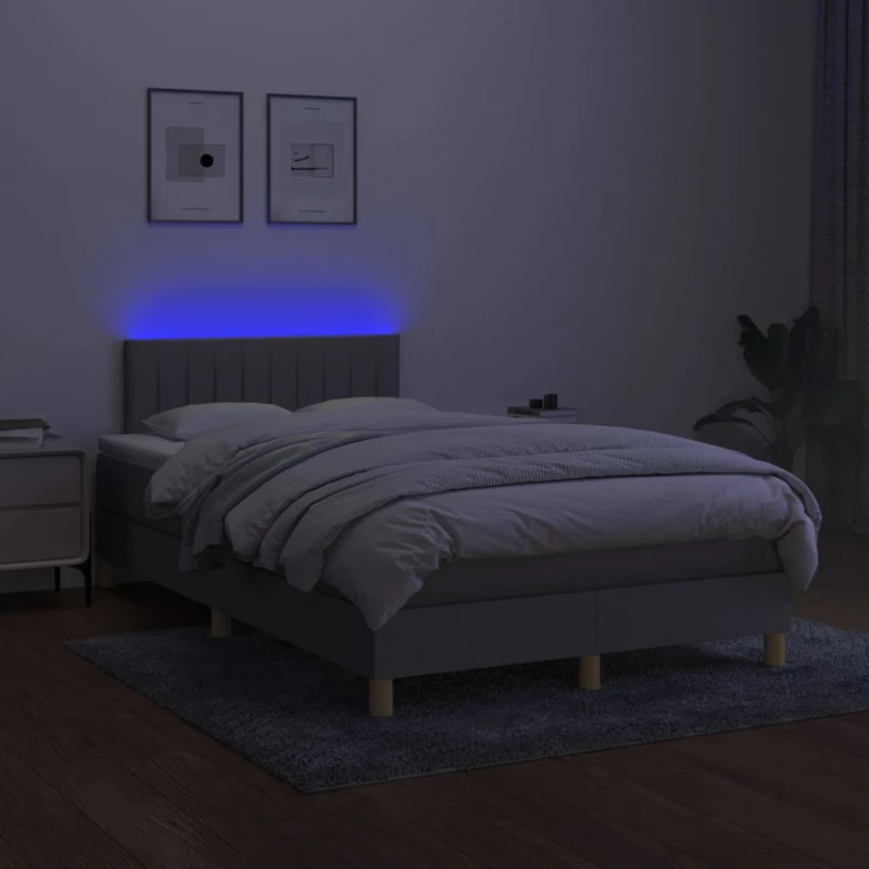 ΚΡΕΒΑΤΙ BOXSPRING ΜΕ ΣΤΡΩΜΑ & LED ΑΝ.ΓΚΡΙ 120X200 ΕΚ ΥΦΑΣΜΑΤΙΝΟ 3133861