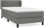 ΚΡΕΒΑΤΙ BOXSPRING ΜΕ ΣΤΡΩΜΑ ΣΚΟΥΡΟ ΓΚΡΙ 90X190 ΕΚ. ΥΦΑΣΜΑΤΙΝΟ 3126366