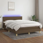 ΚΡΕΒΑΤΙ BOXSPRING ΜΕ ΣΤΡΩΜΑ & LED ΣΚ.ΚΑΦΕ 140X190 ΕΚ ΥΦΑΣΜΑΤΙΝΟ 3133872