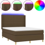 ΚΡΕΒΑΤΙ BOXSPRING ΜΕ ΣΤΡΩΜΑ & LED ΣΚ.ΚΑΦΕ 140X200 ΕΚ ΥΦΑΣΜΑΤΙΝΟ 3139040