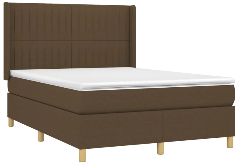 ΚΡΕΒΑΤΙ BOXSPRING ΜΕ ΣΤΡΩΜΑ & LED ΣΚ.ΚΑΦΕ 140X200 ΕΚ ΥΦΑΣΜΑΤΙΝΟ 3139040