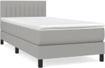 ΚΡΕΒΑΤΙ BOXSPRING ΜΕ ΣΤΡΩΜΑ ΑΝΟΙΧΤΟ ΓΚΡΙ 90X200 ΕΚ. ΥΦΑΣΜΑΤΙΝΟ 3140185