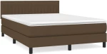 ΚΡΕΒΑΤΙ BOXSPRING ΜΕ ΣΤΡΩΜΑ ΣΚΟΥΡΟ ΚΑΦΕ 140X200 ΕΚ ΥΦΑΣΜΑΤΙΝΟ 3140220