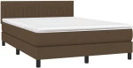 ΚΡΕΒΑΤΙ BOXSPRING ΜΕ ΣΤΡΩΜΑ ΣΚΟΥΡΟ ΚΑΦΕ 140X200 ΕΚ ΥΦΑΣΜΑΤΙΝΟ 3140220