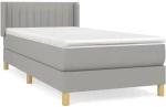ΚΡΕΒΑΤΙ BOXSPRING ΜΕ ΣΤΡΩΜΑ ΑΝΟΙΧΤΟ ΓΚΡΙ 80X200 ΕΚ. ΥΦΑΣΜΑΤΙΝΟ 3130385