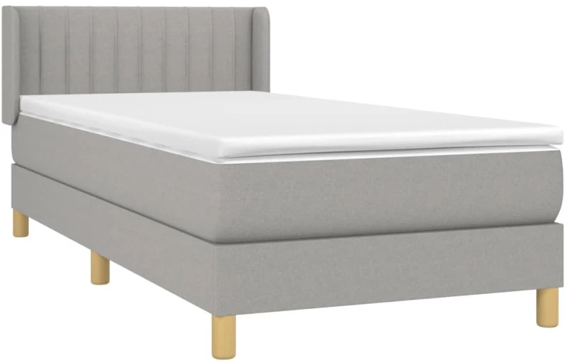 ΚΡΕΒΑΤΙ BOXSPRING ΜΕ ΣΤΡΩΜΑ ΑΝΟΙΧΤΟ ΓΚΡΙ 80X200 ΕΚ. ΥΦΑΣΜΑΤΙΝΟ 3130385