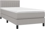 ΚΡΕΒΑΤΙ BOXSPRING ΜΕ ΣΤΡΩΜΑ ΑΝΟΙΧΤΟ ΓΚΡΙ 80X200 ΕΚ. ΥΦΑΣΜΑΤΙΝΟ 3140169