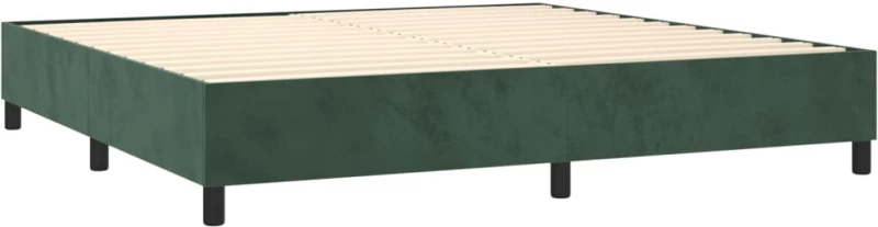 ΚΡΕΒΑΤΙ BOXSPRING ΜΕ ΣΤΡΩΜΑ ΣΚΟΥΡΟ ΠΡΑΣΙΝΟ 200X200ΕΚ. ΒΕΛΟΥΔΙΝΟ 3143046
