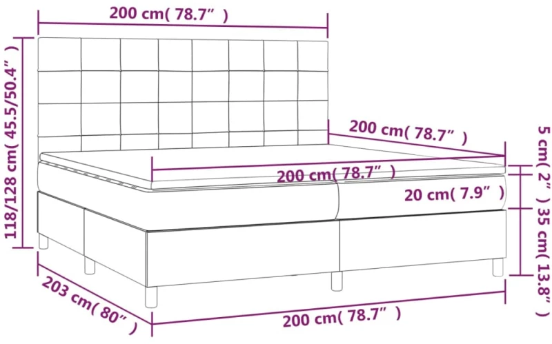 ΚΡΕΒΑΤΙ BOXSPRING ΜΕ ΣΤΡΩΜΑ ΣΚΟΥΡΟ ΠΡΑΣΙΝΟ 200X200ΕΚ. ΒΕΛΟΥΔΙΝΟ 3143046