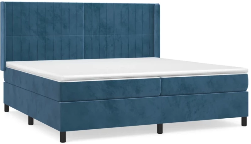 ΚΡΕΒΑΤΙ BOXSPRING ΜΕ ΣΤΡΩΜΑ ΣΚΟΥΡΟ ΜΠΛΕ 200X200 ΕΚ. ΒΕΛΟΥΔΙΝΟ 3132823