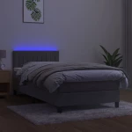 ΚΡΕΒΑΤΙ BOXSPRING ΜΕ ΣΤΡΩΜΑ & LED ΑΝ.ΓΚΡΙ 90X190 ΕΚ. ΒΕΛΟΥΔΙΝΟ 3134495