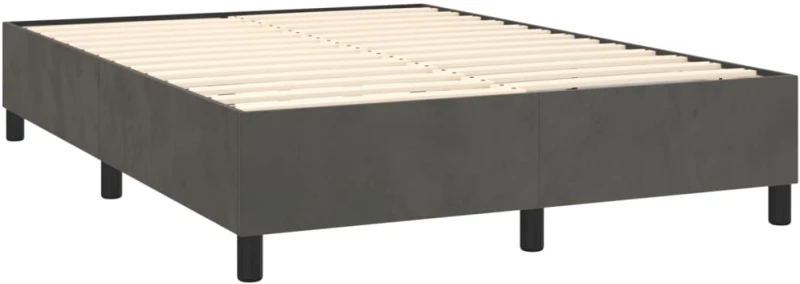 ΚΡΕΒΑΤΙ BOXSPRING ΜΕ ΣΤΡΩΜΑ ΣΚΟΥΡΟ ΓΚΡΙ 140X200 ΕΚ. ΒΕΛΟΥΔΙΝΟ 3143146
