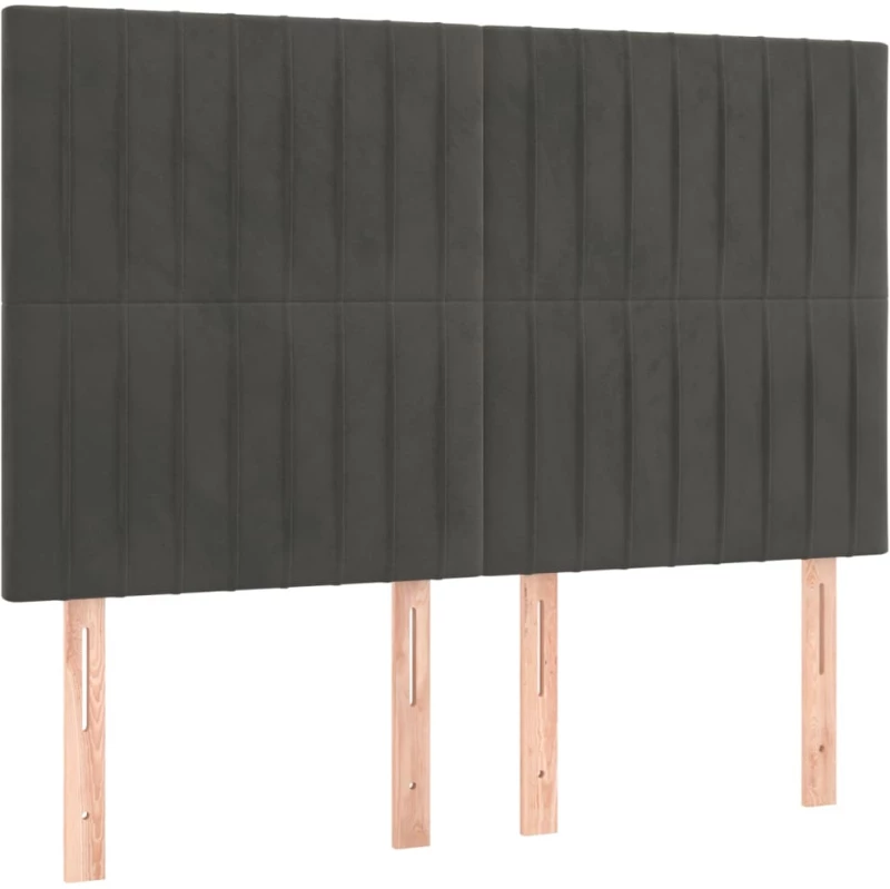 ΚΡΕΒΑΤΙ BOXSPRING ΜΕ ΣΤΡΩΜΑ & LED ΣΚ. ΓΚΡΙ 140X200ΕΚ. ΒΕΛΟΥΔΙΝΟ 3136246