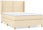 ΚΡΕΒΑΤΙ BOXSPRING ΜΕ ΣΤΡΩΜΑ ΚΡΕΜ 140X190 ΕΚ. ΥΦΑΣΜΑΤΙΝΟ 3128442