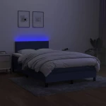 ΚΡΕΒΑΤΙ BOXSPRING ΜΕ ΣΤΡΩΜΑ & LED ΜΠΛΕ 120X200 ΕΚ. ΥΦΑΣΜΑΤΙΝΟ 3132987