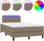 ΚΡΕΒΑΤΙ BOXSPRING ΜΕ ΣΤΡΩΜΑ & LED TAUPE 120X200 ΕΚ. ΥΦΑΣΜΑΤΙΝΟ 3133305