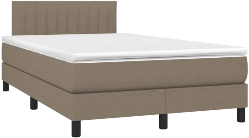 ΚΡΕΒΑΤΙ BOXSPRING ΜΕ ΣΤΡΩΜΑ & LED TAUPE 120X200 ΕΚ. ΥΦΑΣΜΑΤΙΝΟ 3133305