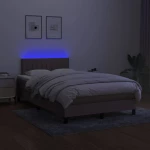 ΚΡΕΒΑΤΙ BOXSPRING ΜΕ ΣΤΡΩΜΑ & LED TAUPE 120X200 ΕΚ. ΥΦΑΣΜΑΤΙΝΟ 3133305