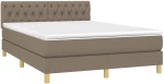 ΚΡΕΒΑΤΙ BOXSPRING ΜΕ ΣΤΡΩΜΑ & LED TAUPE 140X200 ΕΚ. ΥΦΑΣΜΑΤΙΝΟ 3133961