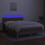 ΚΡΕΒΑΤΙ BOXSPRING ΜΕ ΣΤΡΩΜΑ & LED TAUPE 140X200 ΕΚ. ΥΦΑΣΜΑΤΙΝΟ 3133961