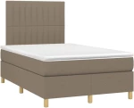 ΚΡΕΒΑΤΙ BOXSPRING ΜΕ ΣΤΡΩΜΑ & LED TAUPE 120X200 ΕΚ. ΥΦΑΣΜΑΤΙΝΟ 3135585