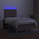 ΚΡΕΒΑΤΙ BOXSPRING ΜΕ ΣΤΡΩΜΑ & LED TAUPE 120X200 ΕΚ. ΥΦΑΣΜΑΤΙΝΟ 3135585