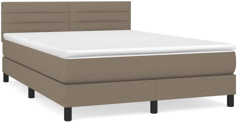 ΚΡΕΒΑΤΙ BOXSPRING ΜΕ ΣΤΡΩΜΑ TAUPE 140X190 ΕΚ. ΥΦΑΣΜΑΤΙΝΟ 3140133