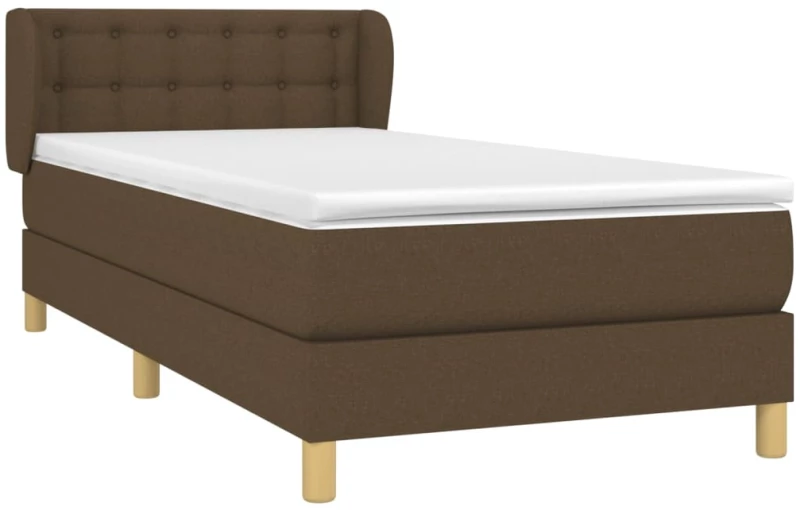 ΚΡΕΒΑΤΙ BOXSPRING ΜΕ ΣΤΡΩΜΑ ΣΚΟΥΡΟ ΚΑΦΕ 80X200 ΕΚ. ΥΦΑΣΜΑΤΙΝΟ 3127080