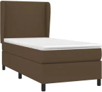 ΚΡΕΒΑΤΙ BOXSPRING ΜΕ ΣΤΡΩΜΑ ΣΚΟΥΡΟ ΚΑΦΕ 100X200 ΕΚ. ΥΦΑΣΜΑΤΙΝΟ 3127784