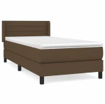 ΚΡΕΒΑΤΙ BOXSPRING ΜΕ ΣΤΡΩΜΑ ΣΚΟΥΡΟ ΚΑΦΕ 100X200 ΕΚ. ΥΦΑΣΜΑΤΙΝΟ 3129772