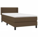 ΚΡΕΒΑΤΙ BOXSPRING ΜΕ ΣΤΡΩΜΑ ΣΚΟΥΡΟ ΚΑΦΕ 100X200 ΕΚ. ΥΦΑΣΜΑΤΙΝΟ 3129772