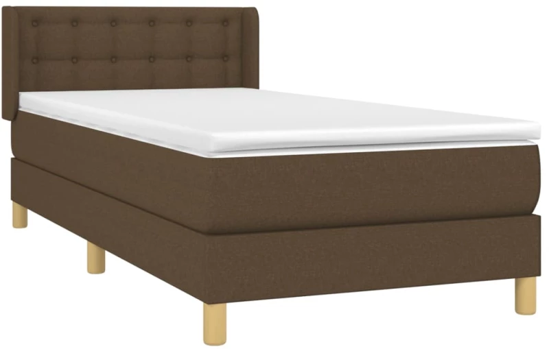 ΚΡΕΒΑΤΙ BOXSPRING ΜΕ ΣΤΡΩΜΑ ΣΚΟΥΡΟ ΚΑΦΕ 80X200 ΕΚ. ΥΦΑΣΜΑΤΙΝΟ 3130548