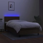 ΚΡΕΒΑΤΙ BOXSPRING ΜΕ ΣΤΡΩΜΑ & LED ΣΚ.ΚΑΦΕ 100X200 ΕΚ ΥΦΑΣΜΑΤΙΝΟ 3133136